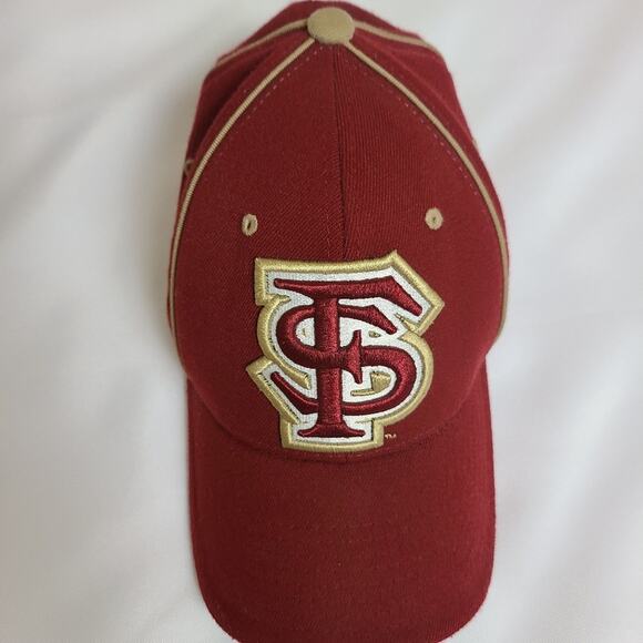 FSU Seminole Baseball Cap Garnett and Gold Cap FSU Embroidered Hat Football - Picture 1 of 8